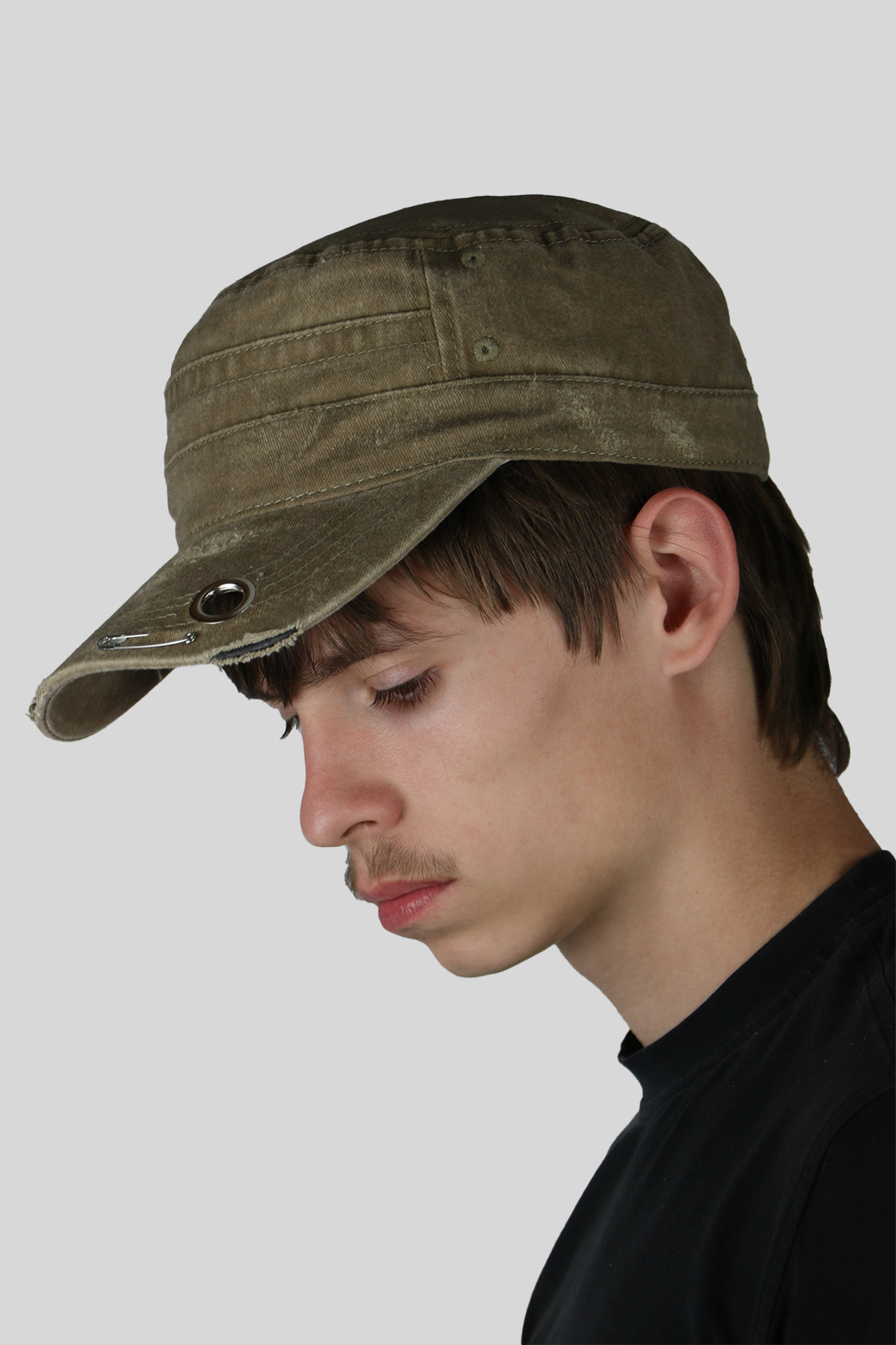 BTIMESTWO - DISTRESSED HANDMADE CAP - BEIGE