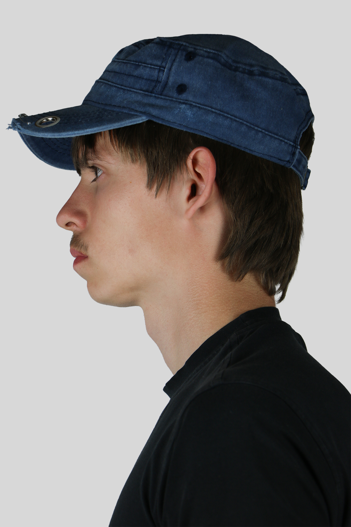 BTIMESTWO - DISTRESSED HANDMADE CAP - BLUE