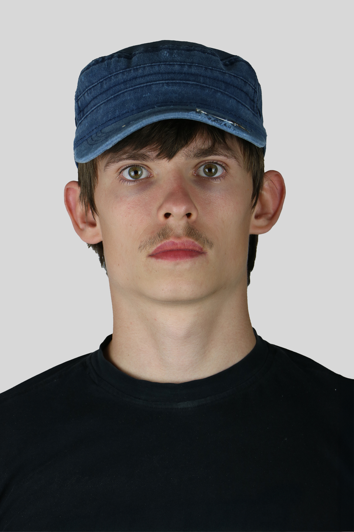 BTIMESTWO - DISTRESSED HANDMADE CAP - BLUE