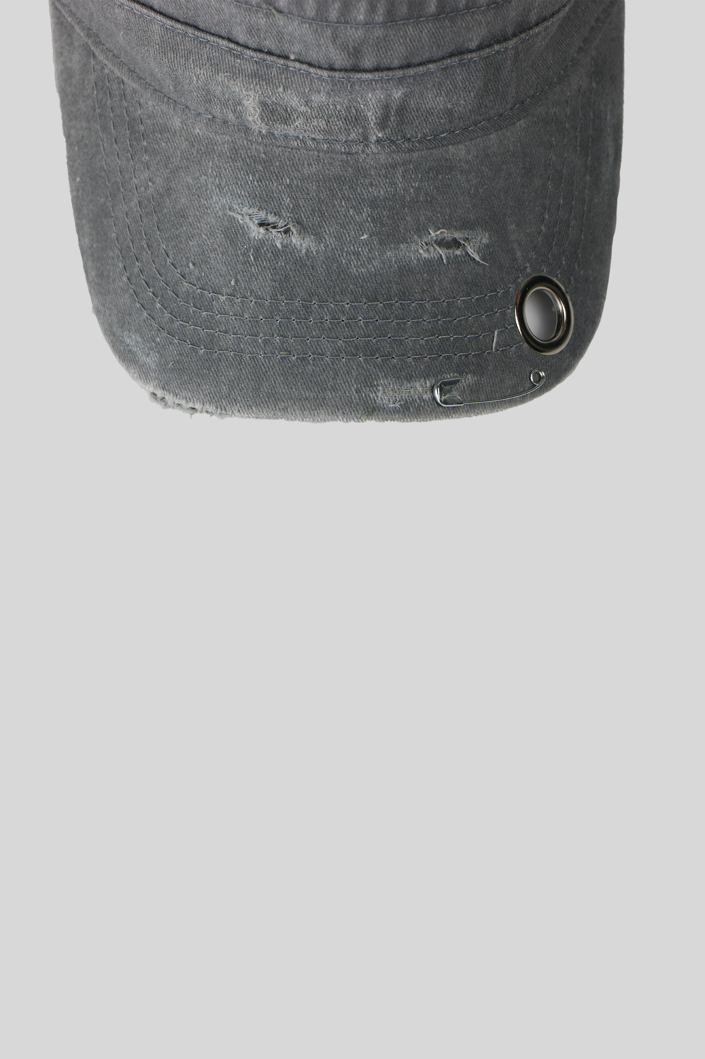 BTIMESTWO - DISTRESSED HANDMADE CAP - GRAY