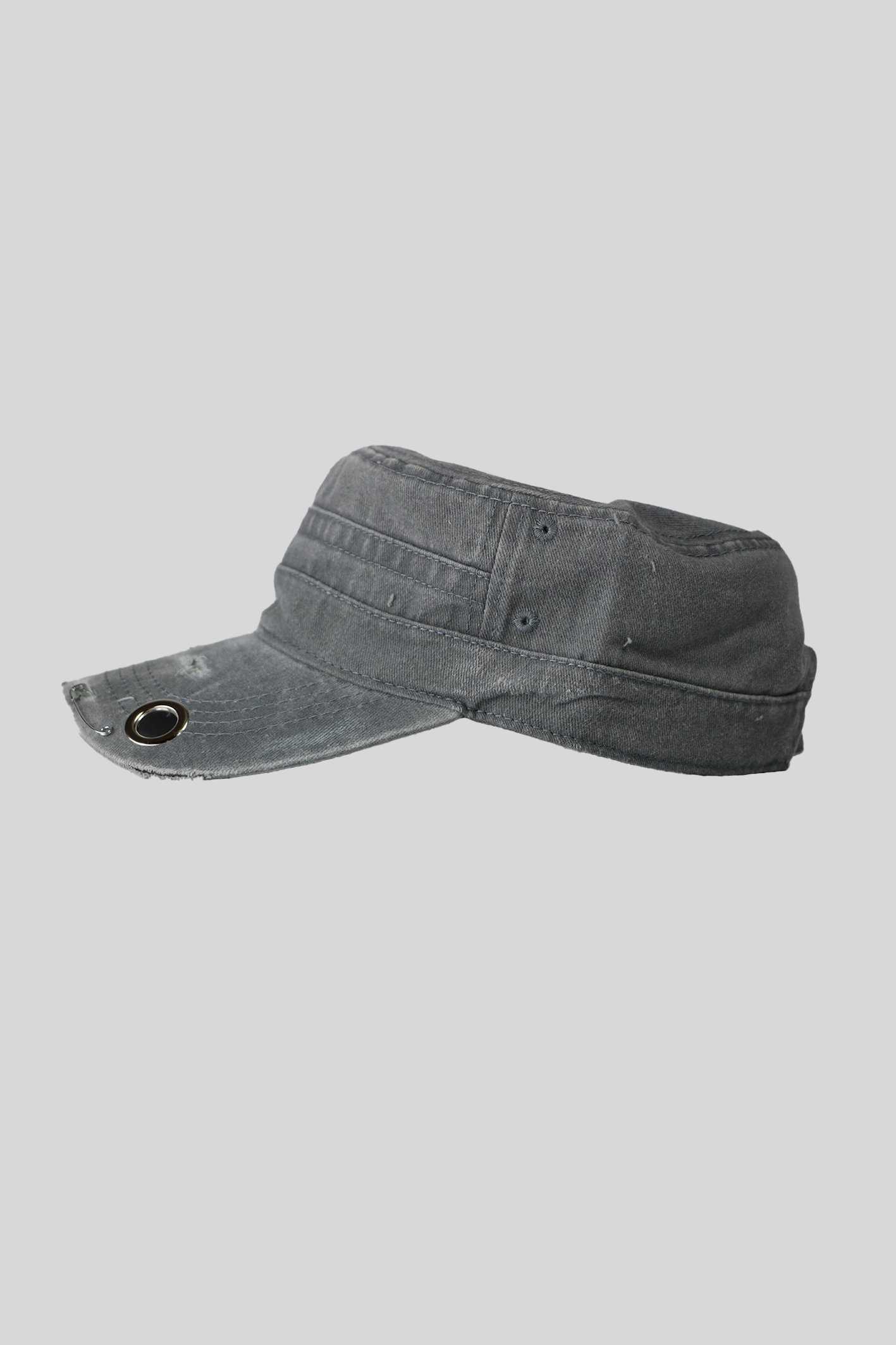 BTIMESTWO - DISTRESSED HANDMADE CAP - GRAY