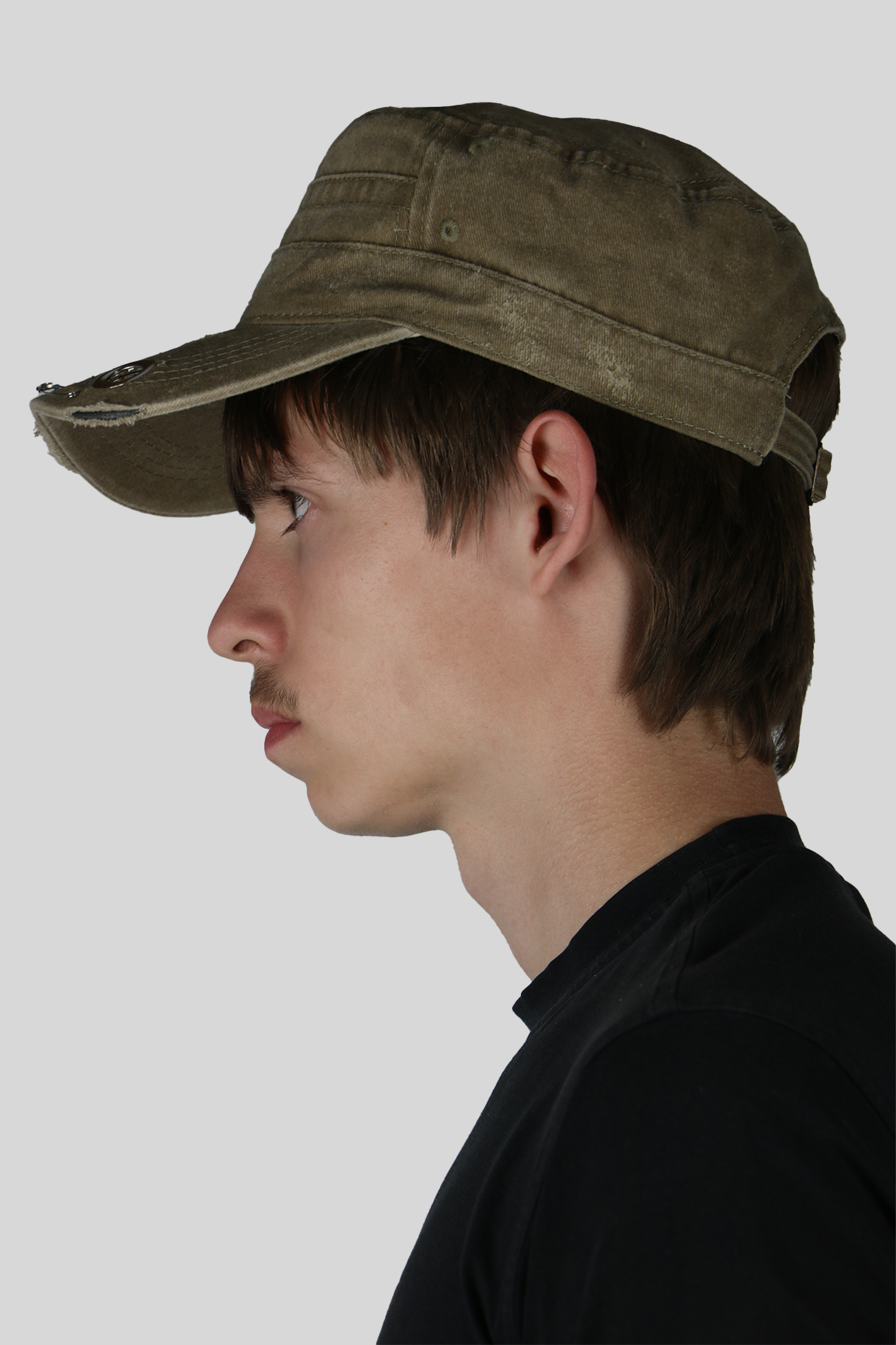 BTIMESTWO - DISTRESSED HANDMADE CAP - BEIGE