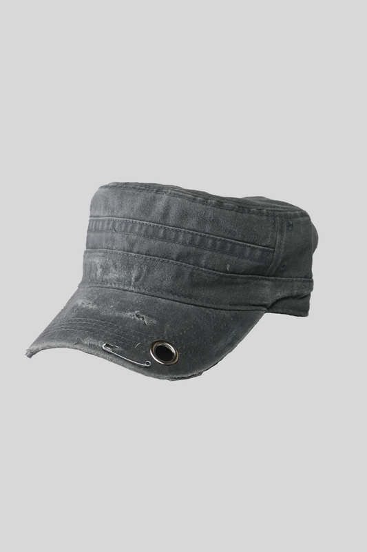 BTIMESTWO - DISTRESSED HANDMADE CAP - GRAY