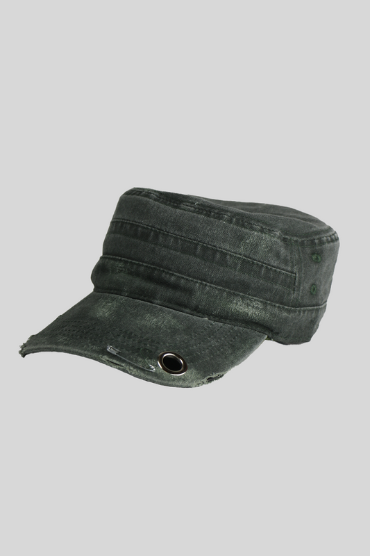 BTIMESTWO - DISTRESSED HANDMADE CAP - OLIVE