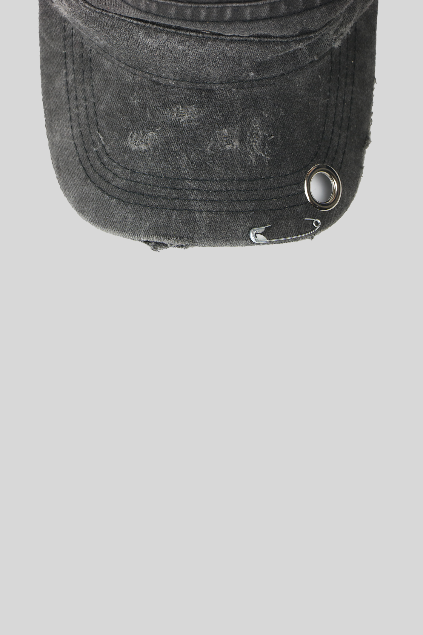 BTIMESTWO - DISTRESSED HANDMADE CAP - BLACK