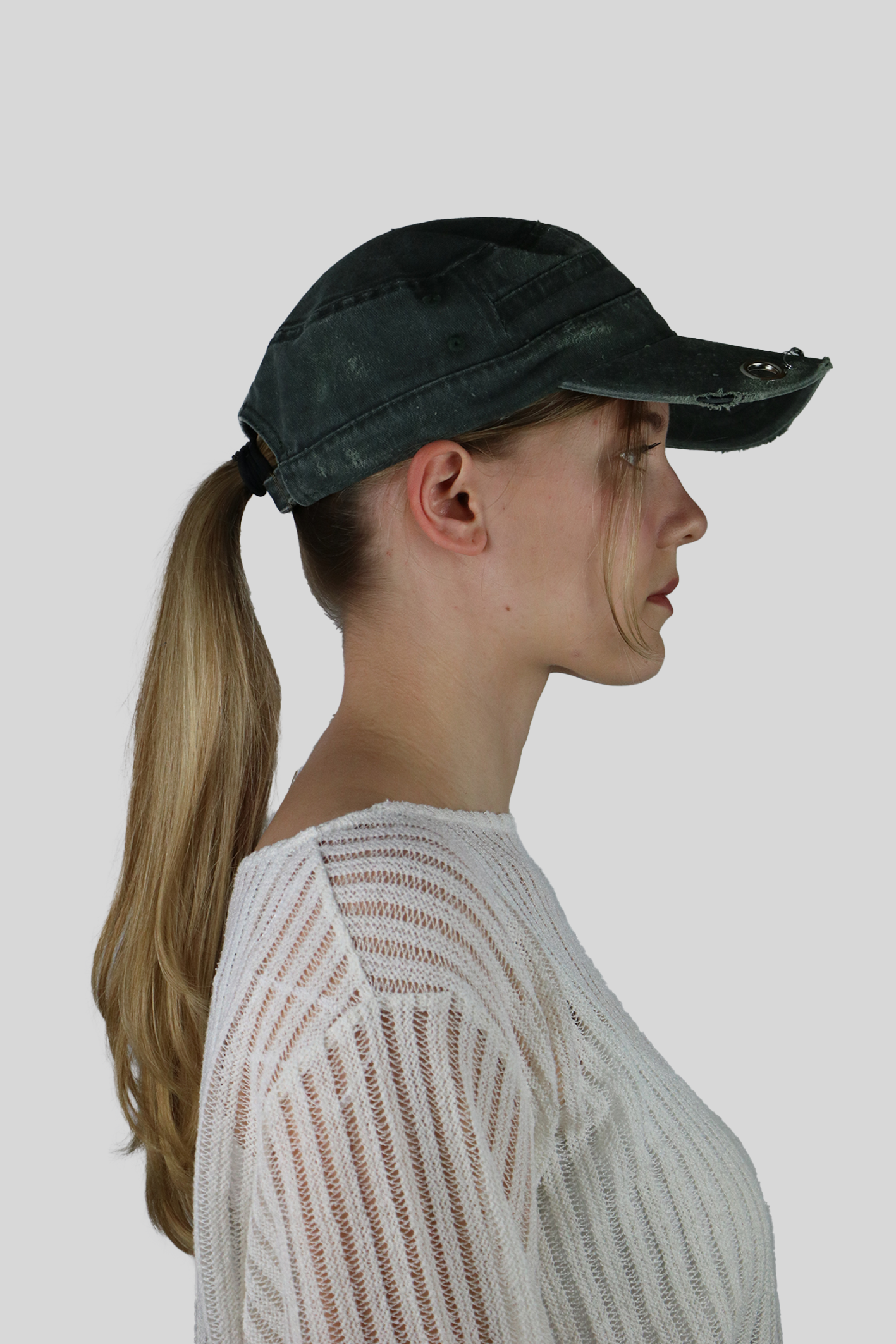 BTIMESTWO - DISTRESSED HANDMADE CAP - OLIVE