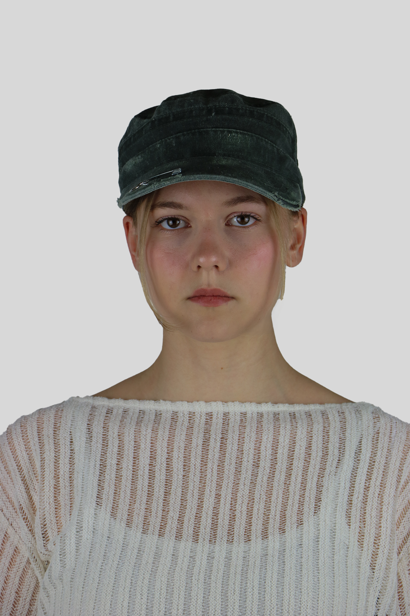 BTIMESTWO - DISTRESSED HANDMADE CAP - OLIVE