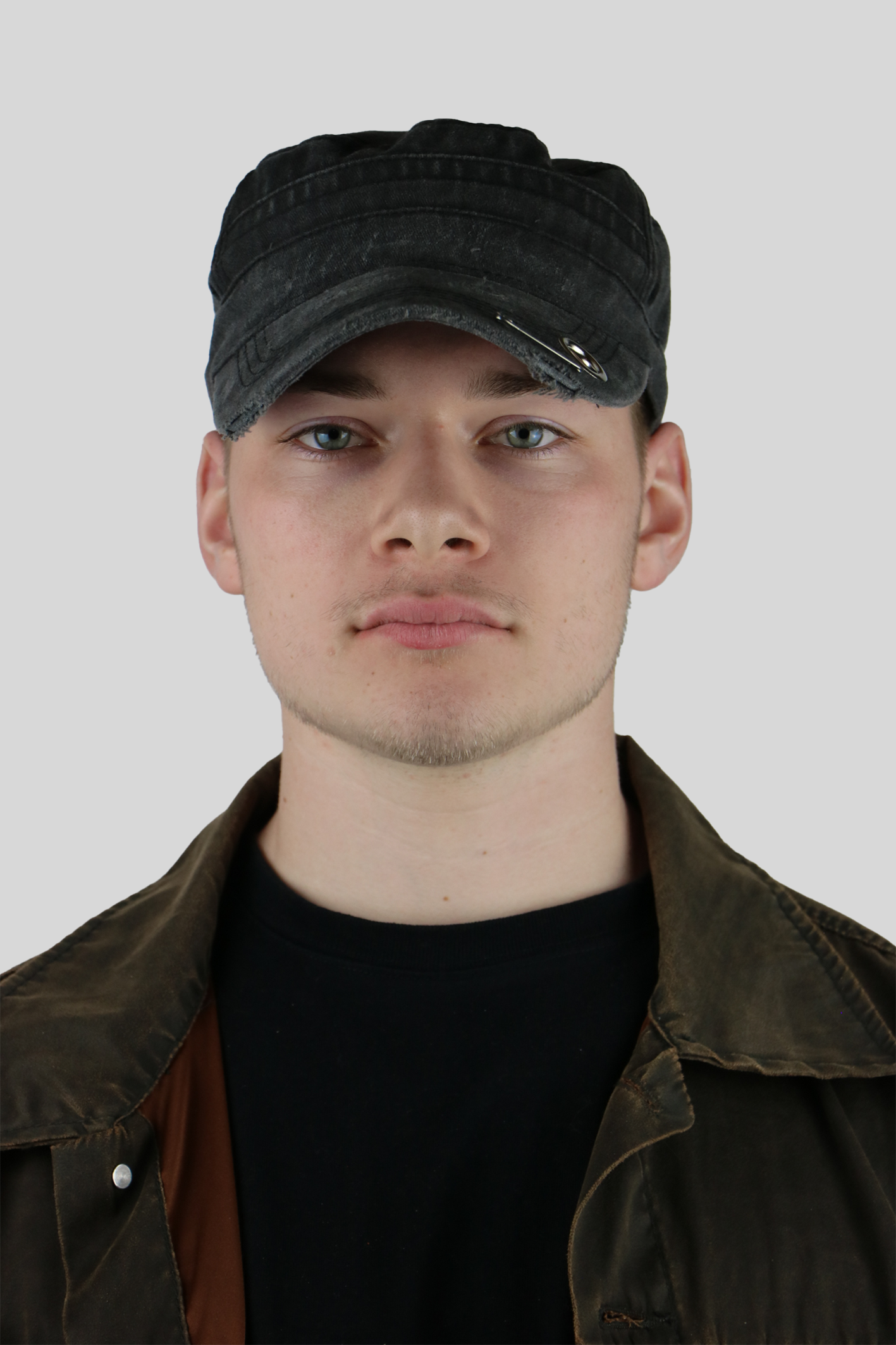 BTIMESTWO - DISTRESSED HANDMADE CAP - BLACK